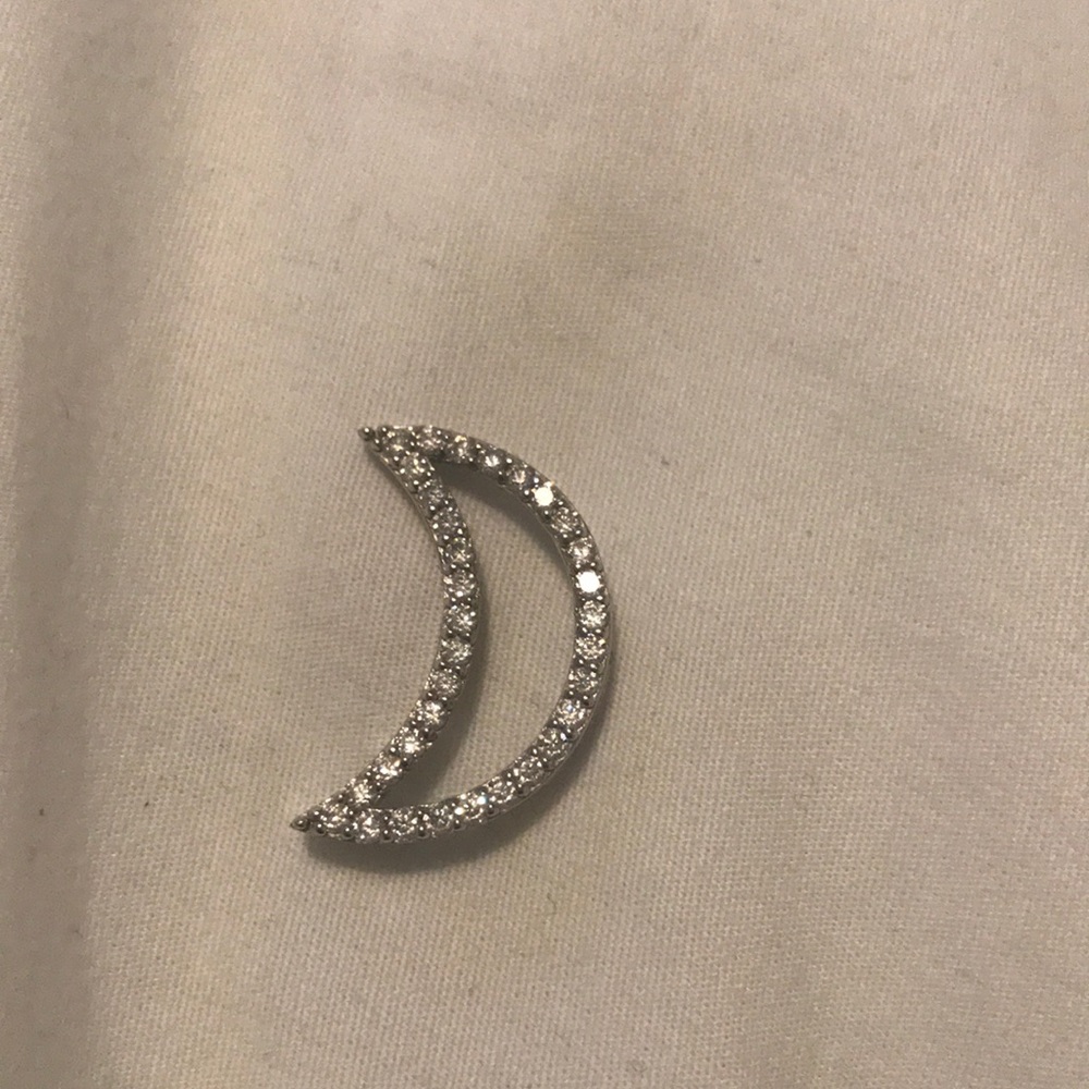 MOON PENDANT — CZ/Sterling Silver